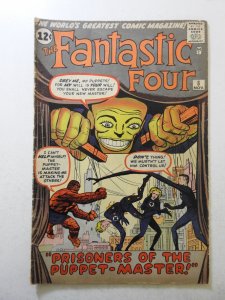 Fantastic Four #8 (1962) GD Condition 1 in spine split, stamp bc