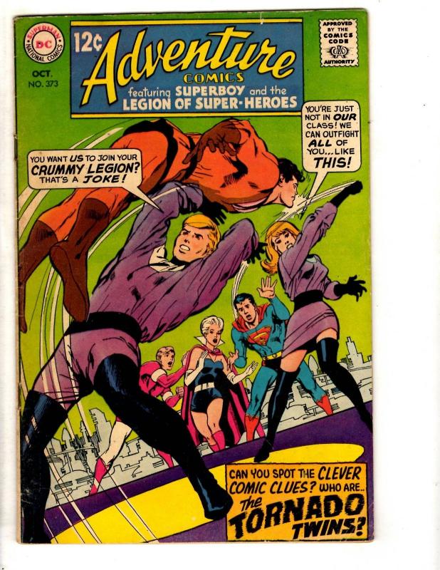 Adventure Comics # 373 FN DC Comic Book Superboy Superman Legion Heroes RJ7