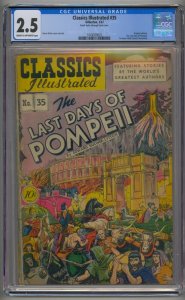 CLASSICS ILLUSTRATED #35 CGC 2.5 POMPEII HRN 35 ORIGINAL GOLDEN AGE 