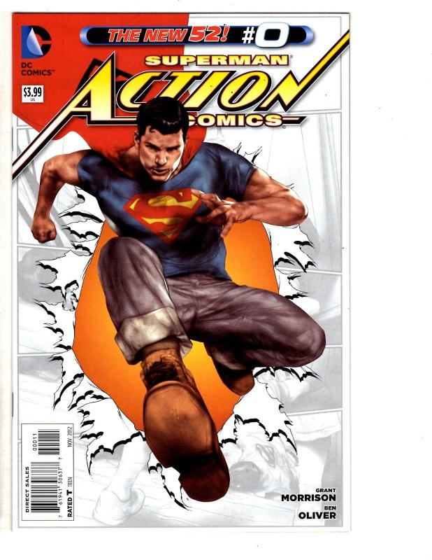 4 Action Comics DC Comic Books # 10 11 12 0 New 52 Superman Grant Morrison LH4