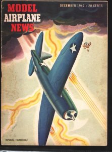 PULP:  Model Airplane News 12/1942-Republic Thunderbolt cover by Josef Kotula...