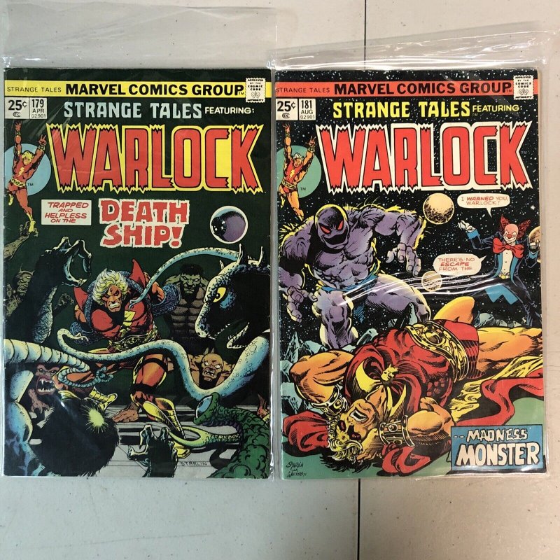 Strange Tales Ft Warlock (1975) 178(G),179,181 + Warlock #9-15 (VF/F) Set Marvel