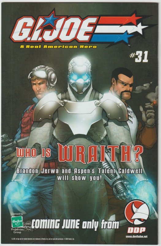 G.I. Joe #30 (May 2004, Devil's Due Publishing), FN-VFN condition (7.0)