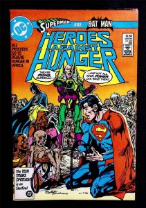 Heroes Against Hunger 1986 Superman Batman one shot Signed by Bernie WRIGHTSON