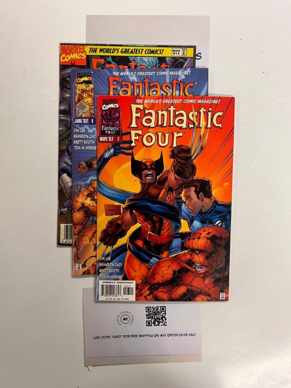 3 Fantastic Four Marvel Comic Books # 7 8 13 Avengers Defenders Thor 95 JS33