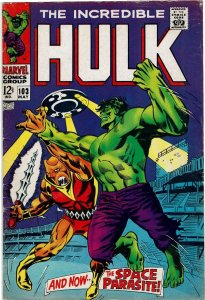 Incredible Hulk #103 (1968) Marie Severin 1st Space Parasite FN+