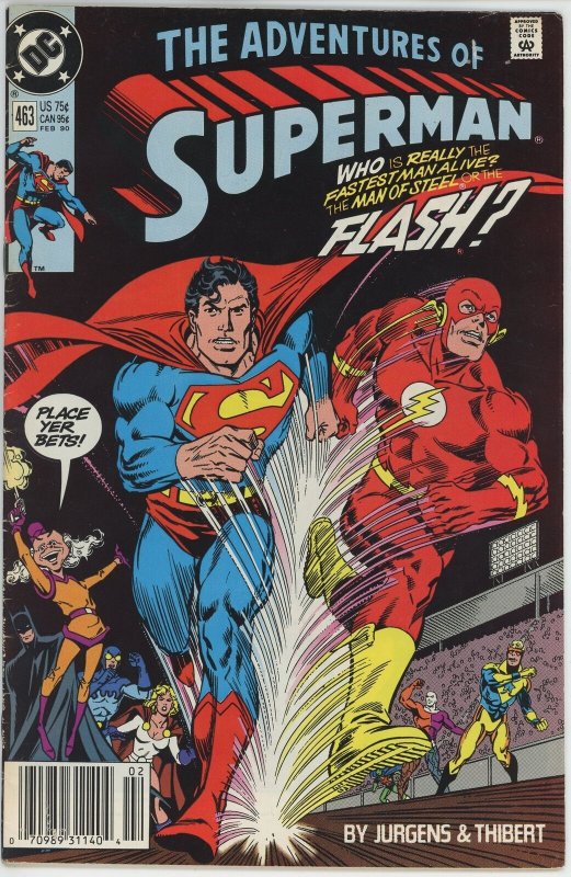 Adventures of Superman #463 (1987) - 4.0 VG *Superman Vs Flash*