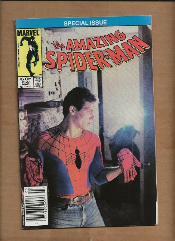 AMAZING SPIDER-MAN #262 PHOTO COVER NEWSSTAND UPC CODE MARVEL 