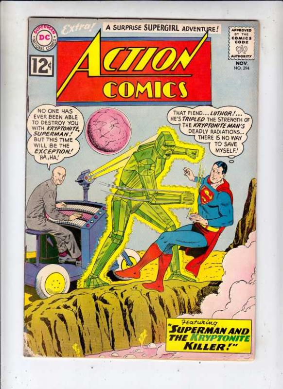 Action Comics #294 (Nov-62) VF- High-Grade Superman, Supergirl