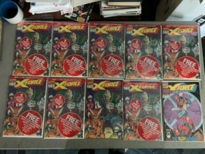 Huge X-Force Comic Run WITH KEYS Deapool Negative UPC Card Variants  