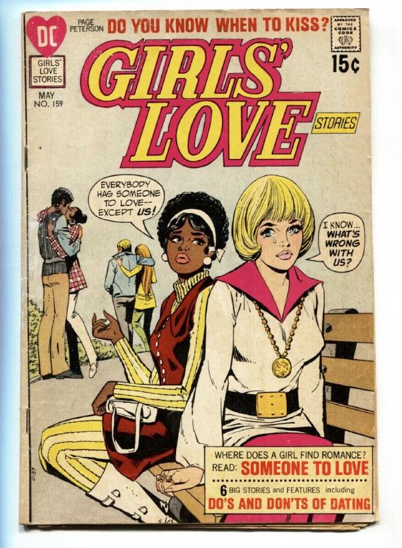 GIRLS' LOVE STORIES #159-DC ROMANCE-BLACK ROMANCE ISSUE VG