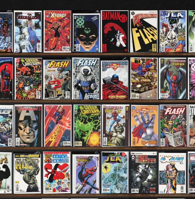 Huge Lot 150+ Comics with U.S. War Machine, Exiles, Ultimate Spider-Man & More!