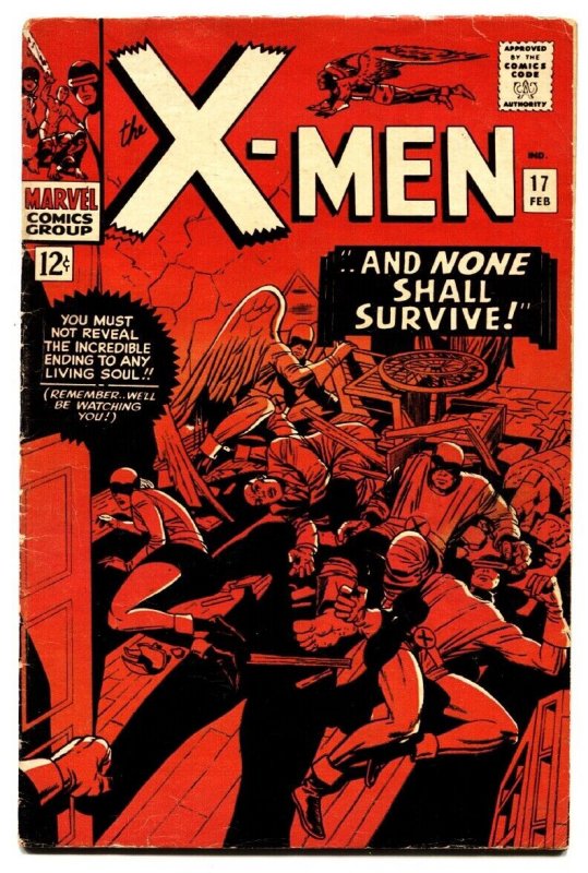 X-MEN #17 comic book-MARVEL SILVER AGE-VG+