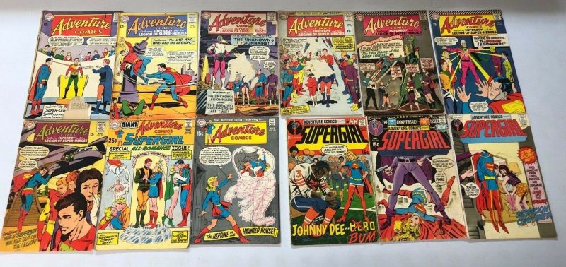 Adventure Comics lot from #316-407 12 different avg 3.0 (1964-1971)