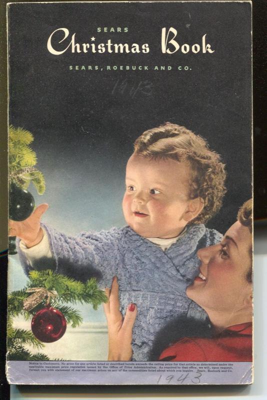 Sears Christmas Book 1943-toys-train sets-dolls-decotations-VG