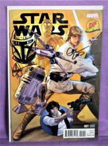 STAR WARS #1 Signed Greg Land and Remarked Ken Haeser Boba Fett (Marvel, 2015)! 759606081134