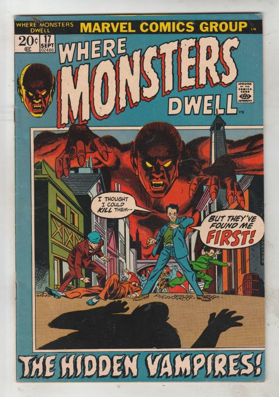 Where Monsters Dwell #17 (Sep-72) VF- High-Grade Droom the Living Lizard