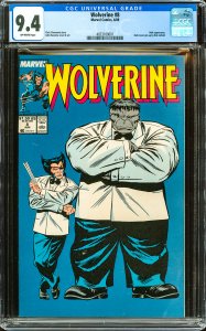 Wolverine #8 (1989) CGC Graded 9.4