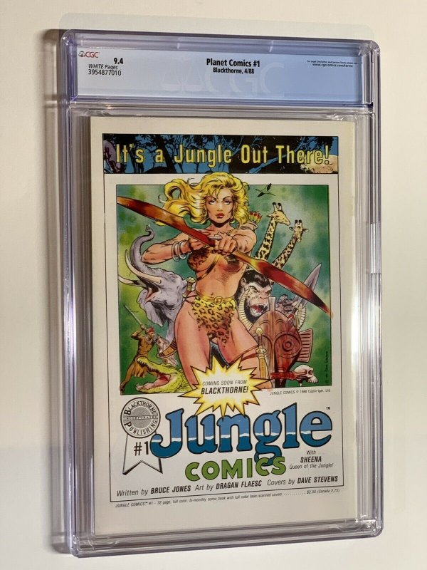 planet comics 1 CGC 9.4 WP Blackthorne 1988 Dave Stevens cover (006,010,011)