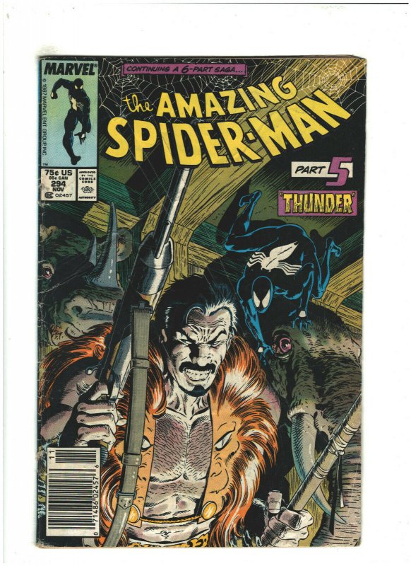 Amazing Spider-man #294 GD 2.0 Newsstand Marvel Kraven Last Hunt pt.5