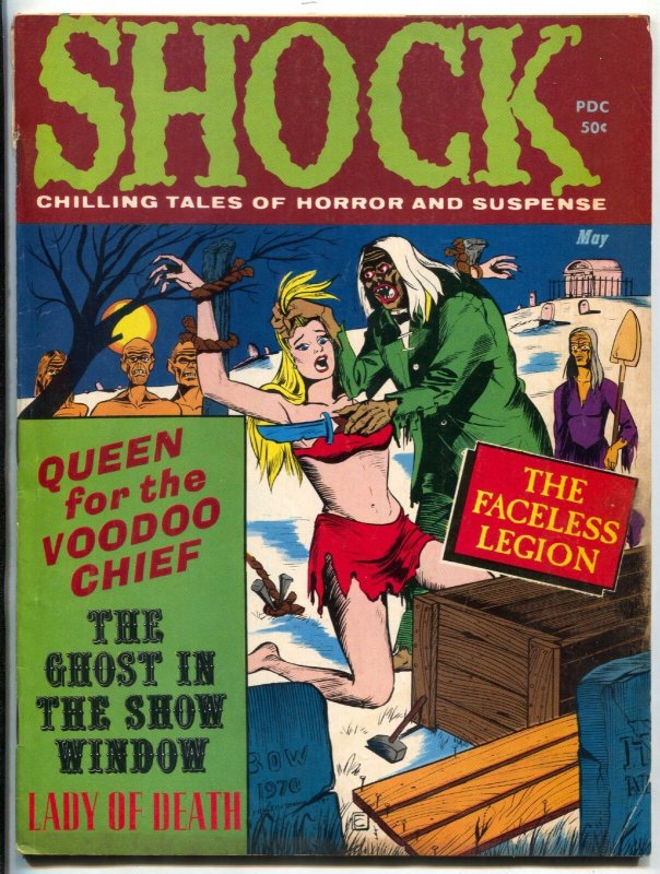 Shock Vol. 3 #2 1971- Horror Magazine Lady of Death- Queen for the Voodoo