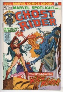 MARVEL SPOTLIGHT #11, FN, Ghost Rider, Witch Woman, 1971 1973, more GR in store