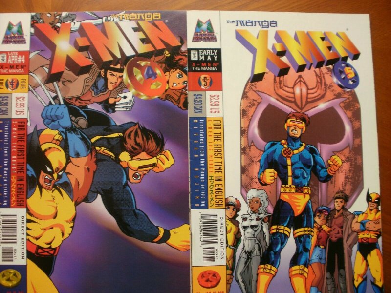 6 Near-Mint Marvel Comic: X-MEN: THE MANGA #2 3 4 5 6 7 (1998) Higuchi Masuda