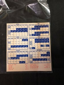 1973 L.A. DODGERS BASEBALL SCHEDULE - GOOD CONDITION  