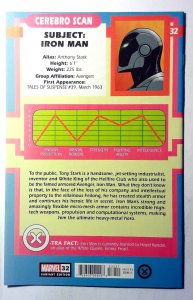 X-Men #32 B (2024) Marvel Comics 9.4 Var Iron Man Cerebro Scan Cover Comic Book