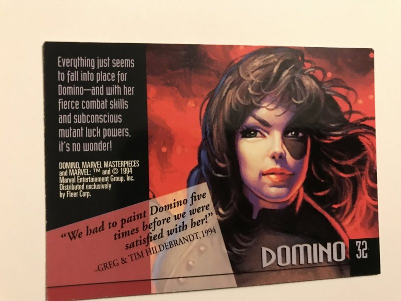 DOMINO #32 card : 1994 Marvel Masterpieces, NM; Hilderbrandt art