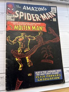 AMAZING SPIDER-MAN # 28 SEPT 1965 Origin & 1st Appearance Molten Man Key