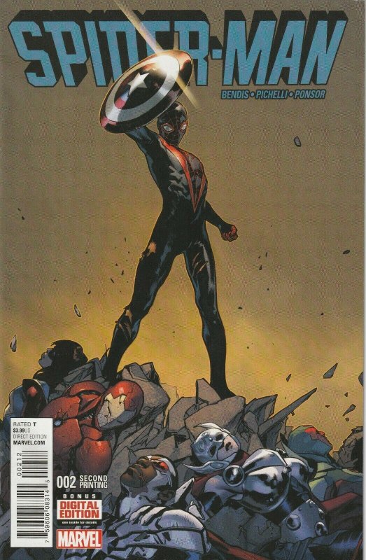 Spider-Man Vol 2 # 2 Variant 2nd Print Cover VF/NM Marvel Miles Morales [F4]  | Comic Books - Modern Age, Marvel, Spider-Man / HipComic