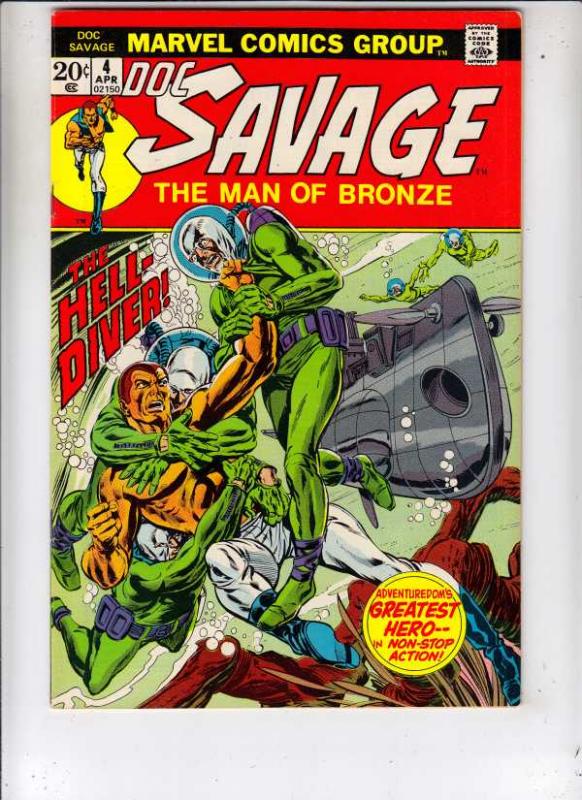 Doc Savage the Man of Bronze #4 (Apr-72) NM- Super-High-Grade Doc Savage