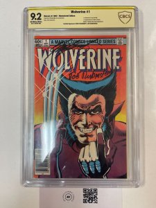 Wolverine # 1 CBCS 9.2 GRADED Comic Book SIGNED 2X Claremont + Marvel Comic JH6