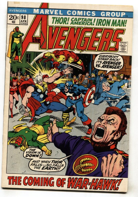 Avengers #98 Thor-Captain America-Marvel comic book