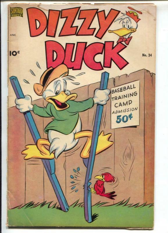 Dizzy Duck #34 1951-Standard-stilts-frantic art style-VG-