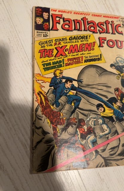 Fantastic Four #28 (1964)ff vs classic X-men see description