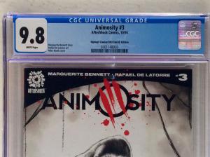 ANIMOSITY #3 - CGC 9.8 - Limited 50 Copies -Harambe Sketch Variant by Mike Rooth