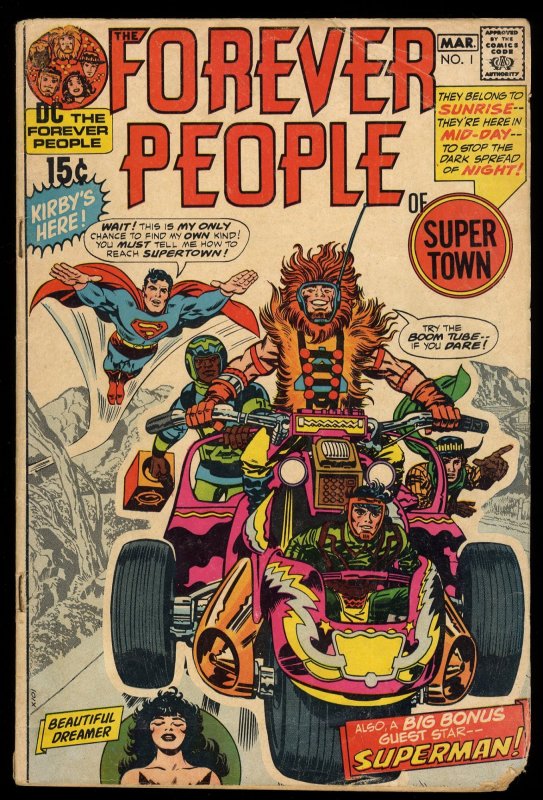 Forever People (1971) #1 VG- 3.5 1st Full Appearance Darkseid! Jack Kirby!