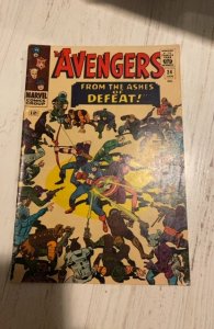 The Avengers #24 (1966)form the ashes of defeat feat Kang upper mid grade