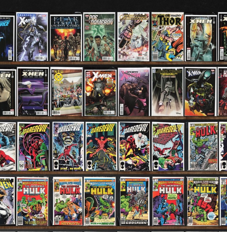 Huge Lot 150+ Comics with Marvel Super Heroes, The Incredible Hulk & More!