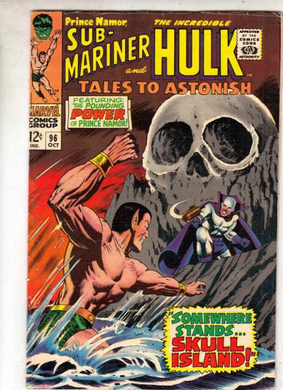 Tales to Astonish #96 (Oct-67) FN/VF+ Mid-High-Grade Incredible Hulk, Namor