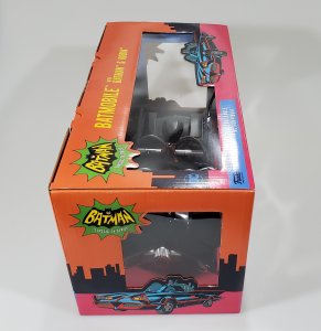 Batman 1966 TV Series and Robin 3 3/4-Inch Figures with Batmobile Vehicle