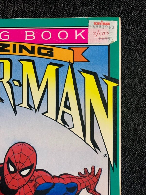 1987 AMAZING SPIDER-MAN Coloring Book FN 6.0 Marvel Books / Win Mortimer