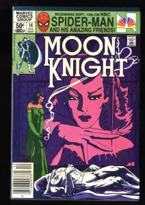 Moon Knight #14 FN+ 6.5 Newsstand Variant 1st Stained Glass Scarlet!