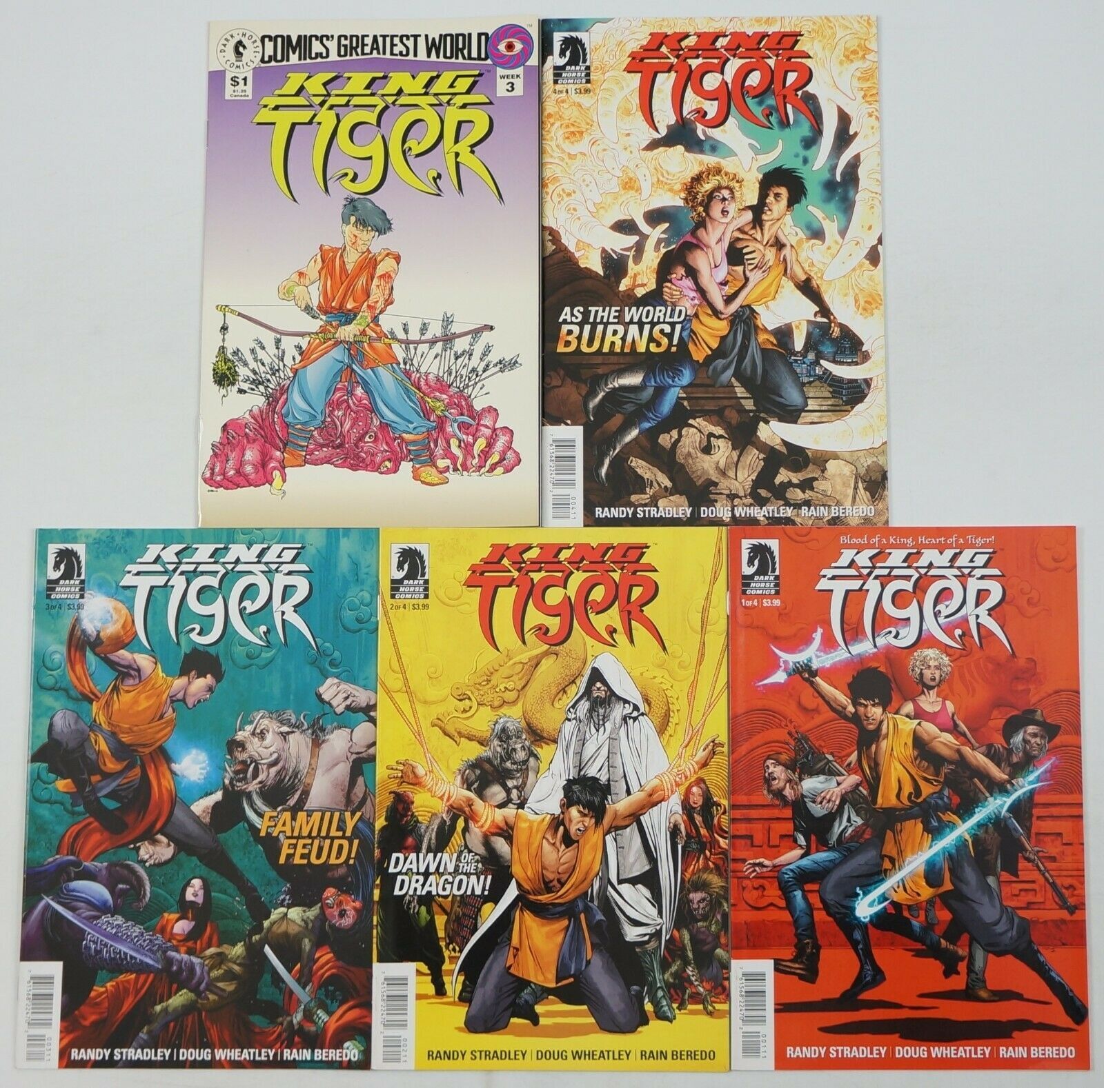 1993 DARK HORSE COMICS - COMIC'S GREATEST WORLD KING TIGER - LOT OF 2