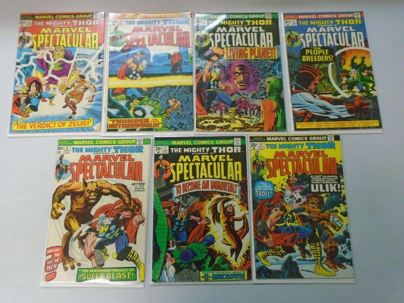 Marvel Spectacular lot 14 different Thor comics from #2-19 avg 6.0 FN (1973-75)