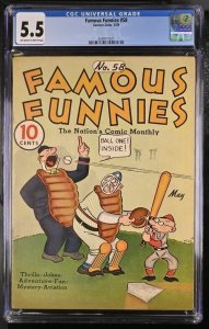 FAMOUS FUNNIES #58 CGC 5.5 EARLY BUCK ROGERS