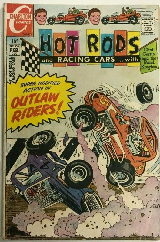 HOT RODS & RACING CARS#106 VG 1971 CHARLTON COMICS