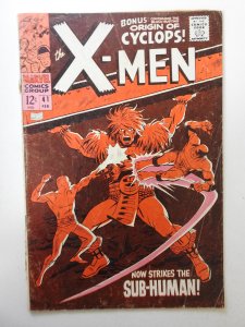 The X-Men #41  (1968) FR/GD Condition! 1/3 book-length spine split